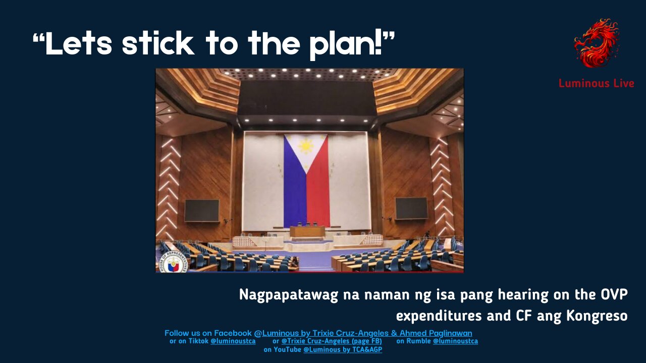 Lets stick to the plan