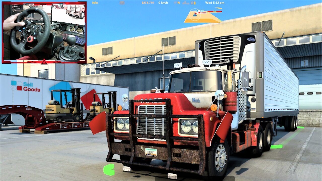 Mack R series Semi truck Maneuvering ATS gameplay