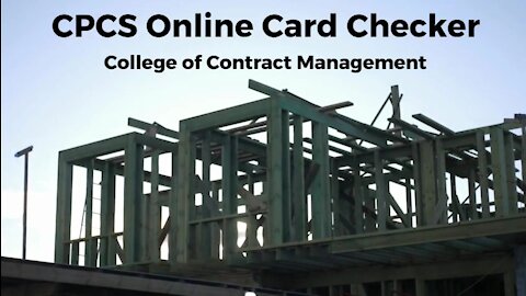 CPCS Online Card Checker