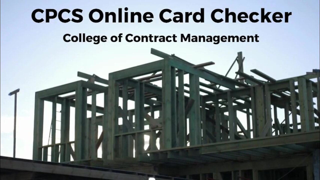 CPCS Online Card Checker