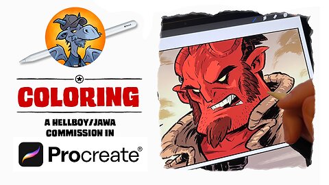 Coloring A Hellboy/Jawa Commission In PROCREATE! - Part 2