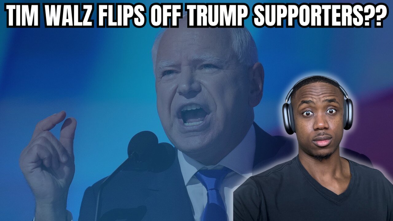 Tim Walz FLIPPED OFF Trump Supporters