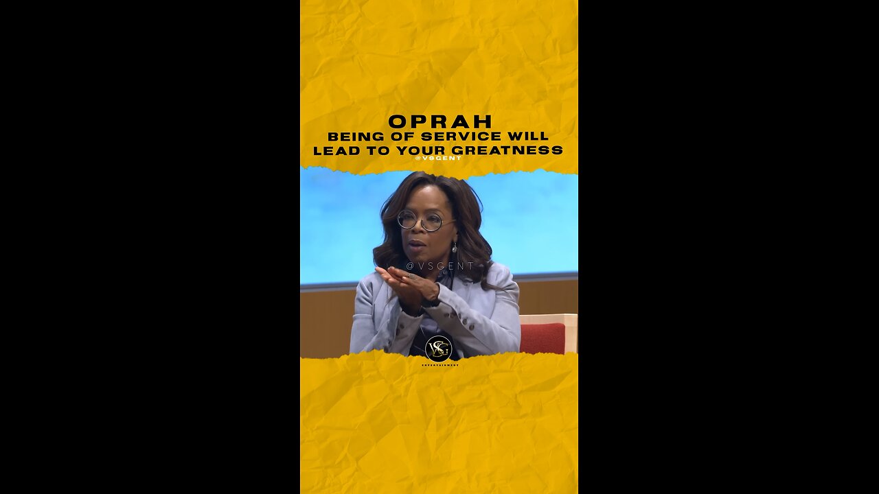 @oprah Being of service will lead to your greatness. #oprah 🎥 @harvardhbs