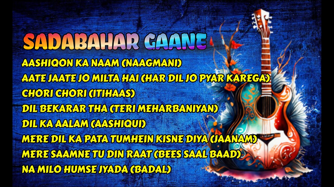 Hindi Gana💃 Sadabahar Song 🔥 हिंदी गाने 💛 Purane Gane Mp3 👉Filmi Gaane 🌻