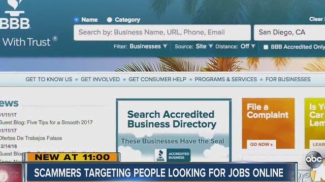 Scammers targeting people looking for jobs online