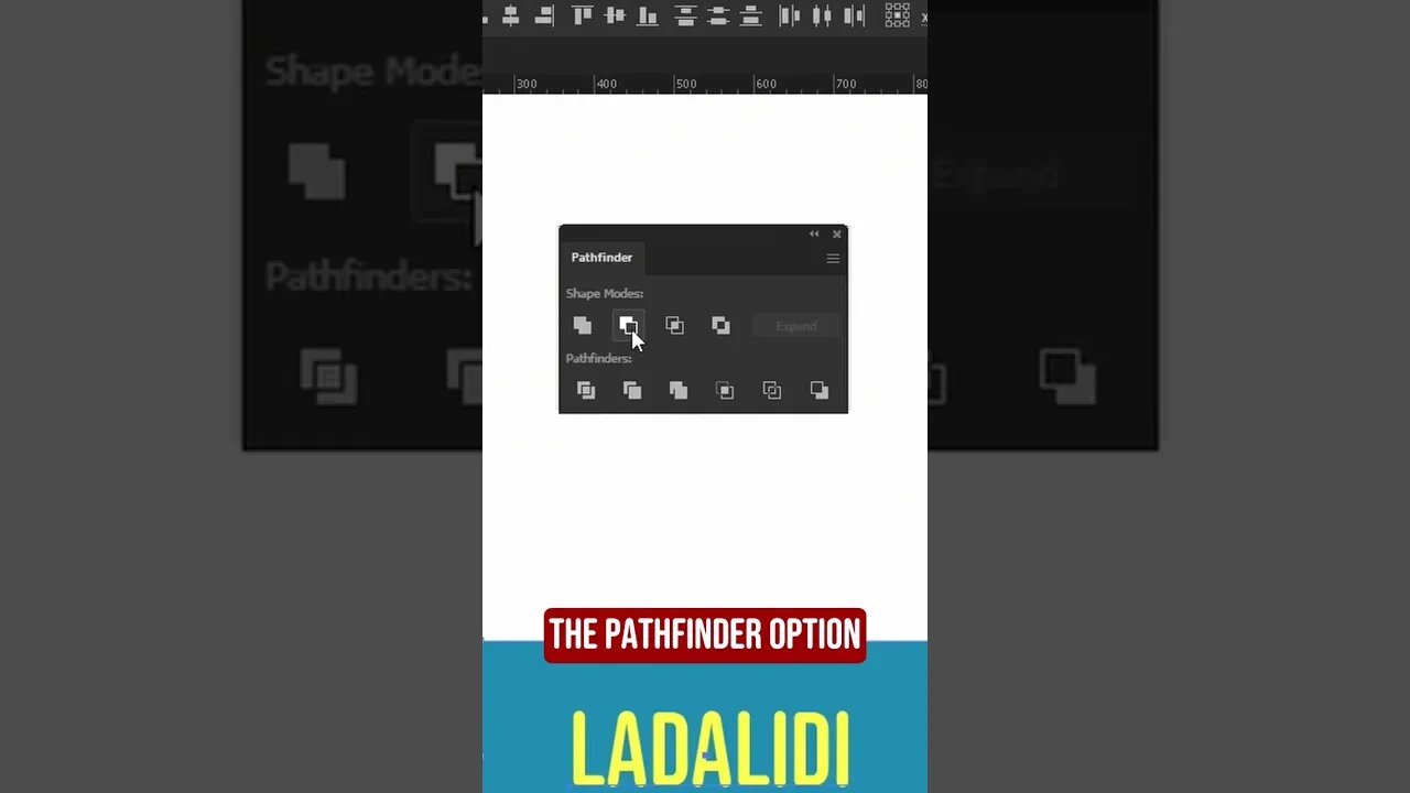 Pathfinder Tool HACK keep your original shape in illustrator #illustrator #illustratortips #ladalidi