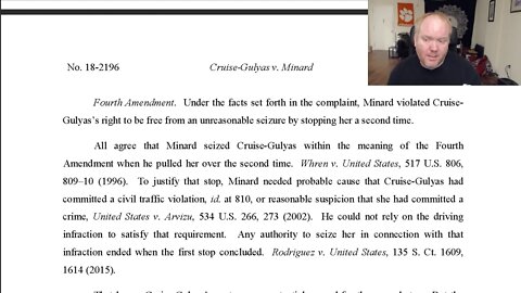 Giving police the finger in Cruise-Gulyas v. Minard