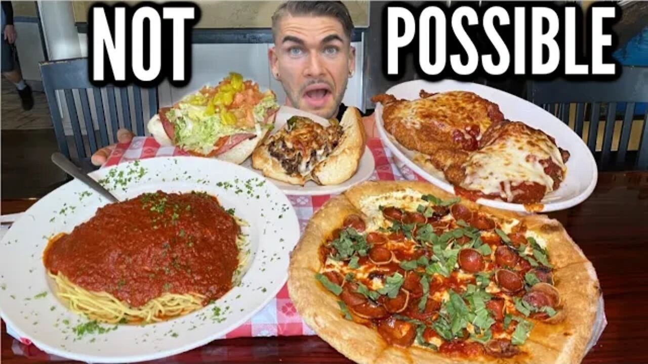 INSANE Italian Food Challenge (Undefeated) | Pizza, Pasta, Chicken Parmesan | San Diego California