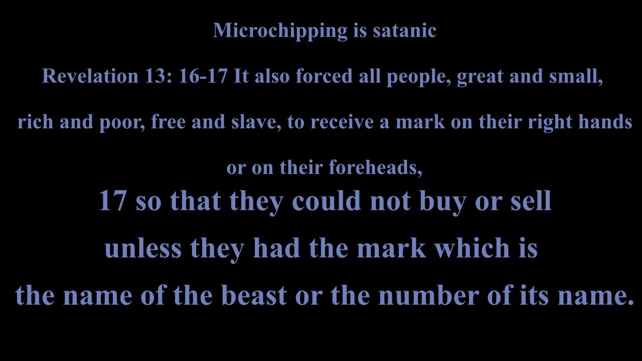 Microchipping is Satanic, mark of the beast, SCREW CORPORATE GREED, gun society solution