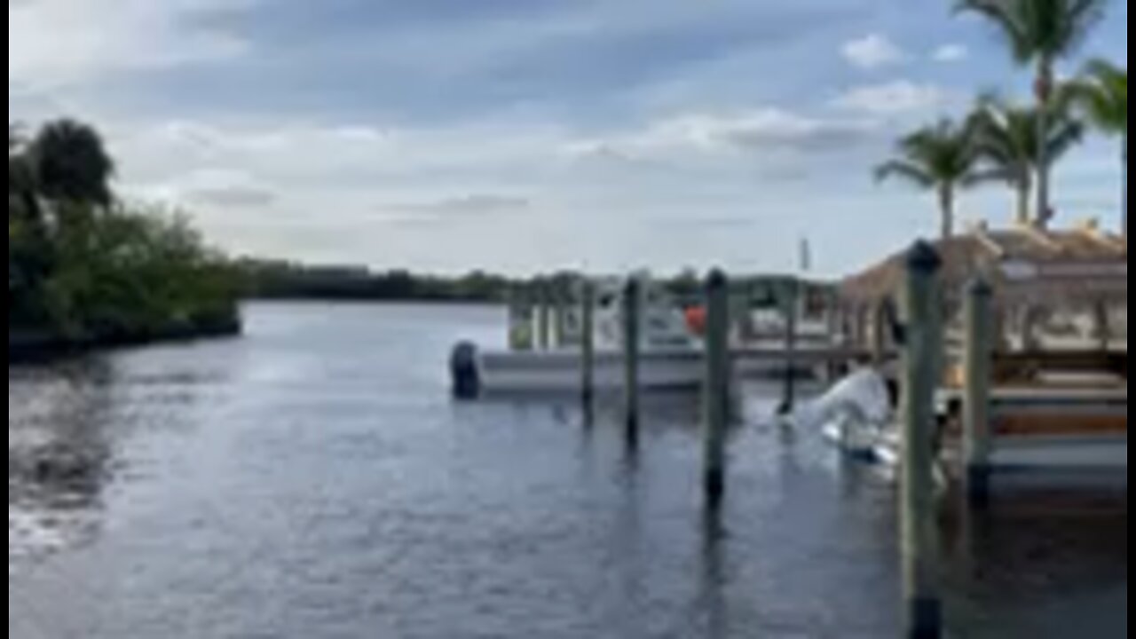 Leaving the boathouse Tiki bar in Fort Myers