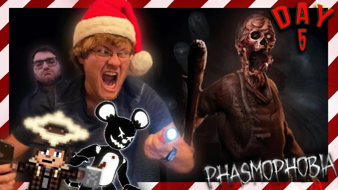 A Genius' Christmas: Year 9 - Day 5 || PHASMOPHOBIA XMAS PARTY (ft. Malrat, Defacto & SalotusChaos)