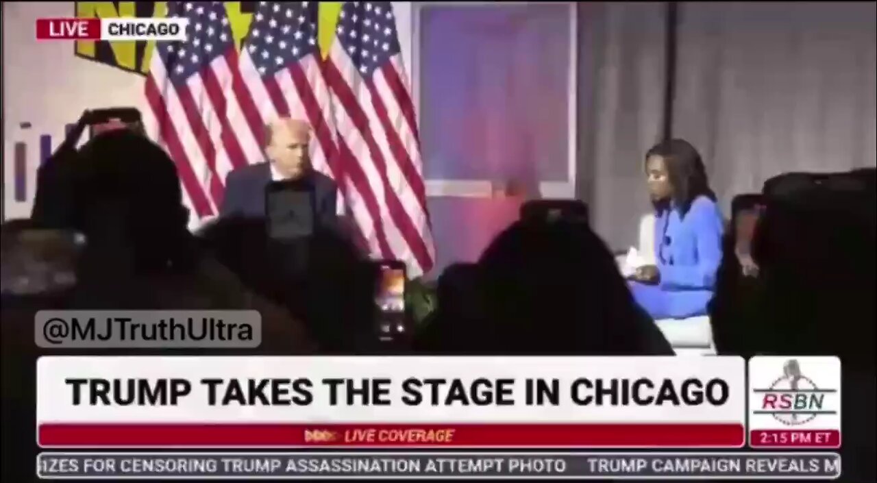 Trump interview Chicago live @NABJ responses to race baiting woman