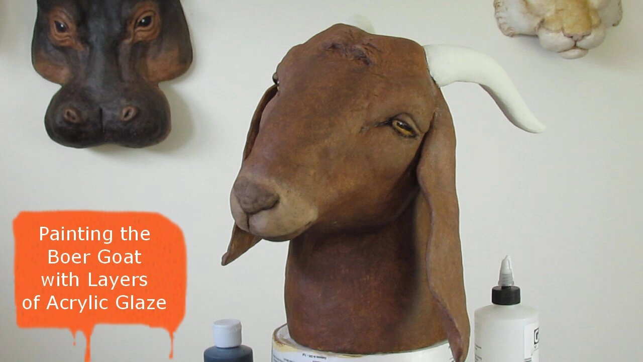 Painting A Boer Goat With Layers of Acrylic Glaze