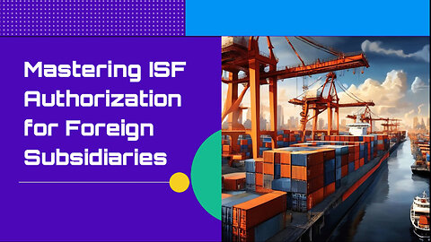 The Game-Changing Benefits of ISF Authorization for Foreign Subsidiaries