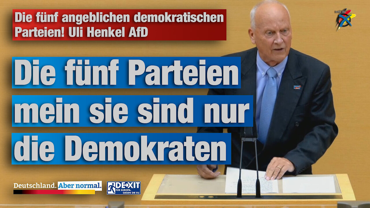 Die fünf angeblichen demokratischen Parteien! Uli Henkel AfD