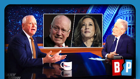 Jon Stewart CONFRONTS Tim Walz On Cheney Lovefest