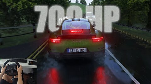 Driving in heavy rain - 700HP Porsche 911 GT2 RS Touring