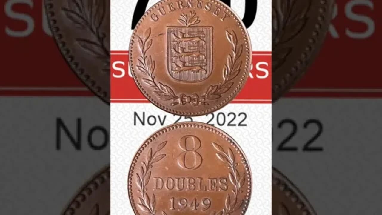 Guernsey 8 Doubles 1949.#shorts #coinnotesz #viral