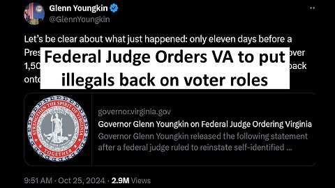 Federal judge orders illegals reinstated on VA voter roles