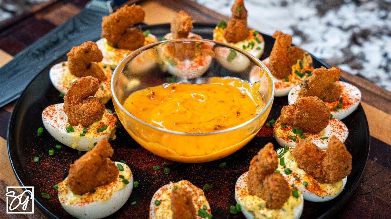 You NEED These Fried Shrimp Deviled Eggs!