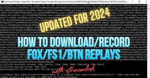 How to Download/Save/Record FOX FS1 BTN CFB Replays (Updated for 2024)