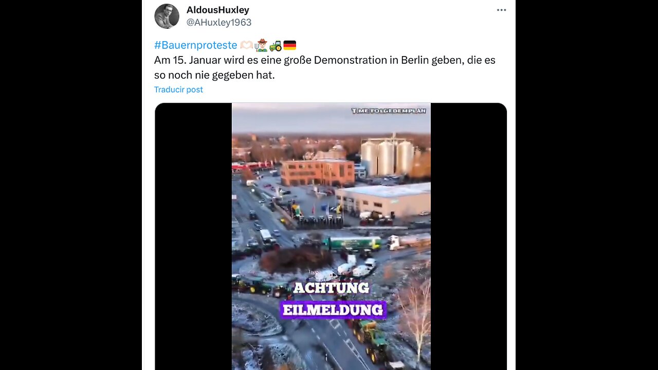 Протест немецких фермеров в Берлине, 15 января 2024 г.