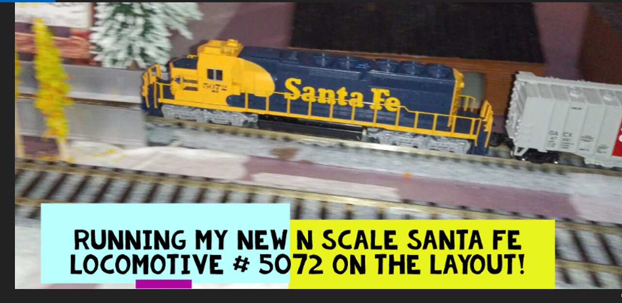 Running My New SD40-2 N Scale Santa Fe Locomotive On The Layout!