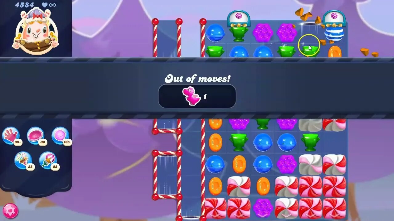 Candy Crush Level 4584 Talkthrough, 16 Moves 0 Boosters