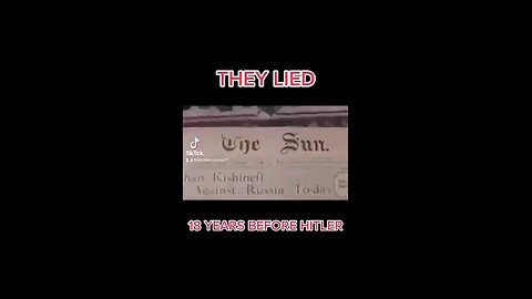 They Lied About 6,000,000 Jews way before Hitler came around. The deception is real.