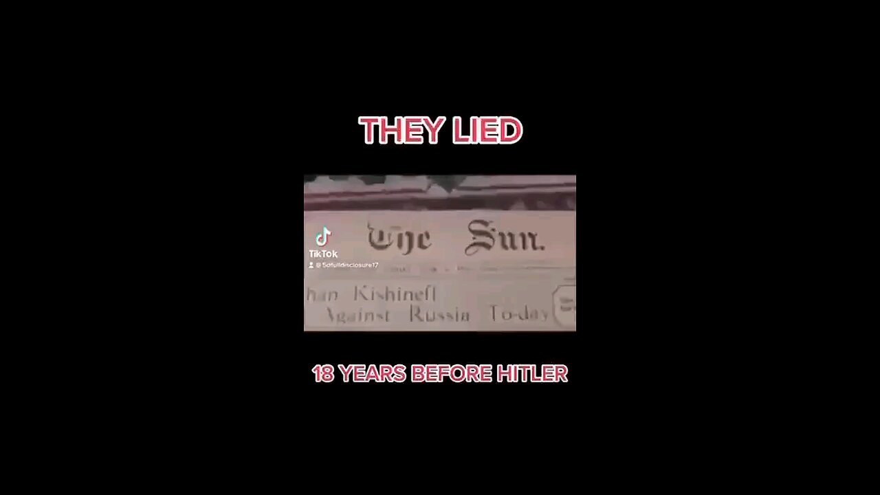 They Lied About 6,000,000 Jews way before Hitler came around. The deception is real.