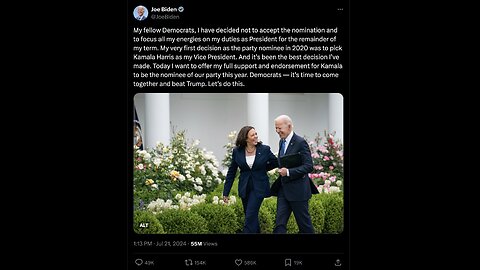 Joe Biden Suspended His Presidential Campaign and Endorsed Harris