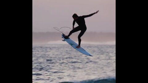 Canadian can't wait for ice to melt, decides to skimboard..