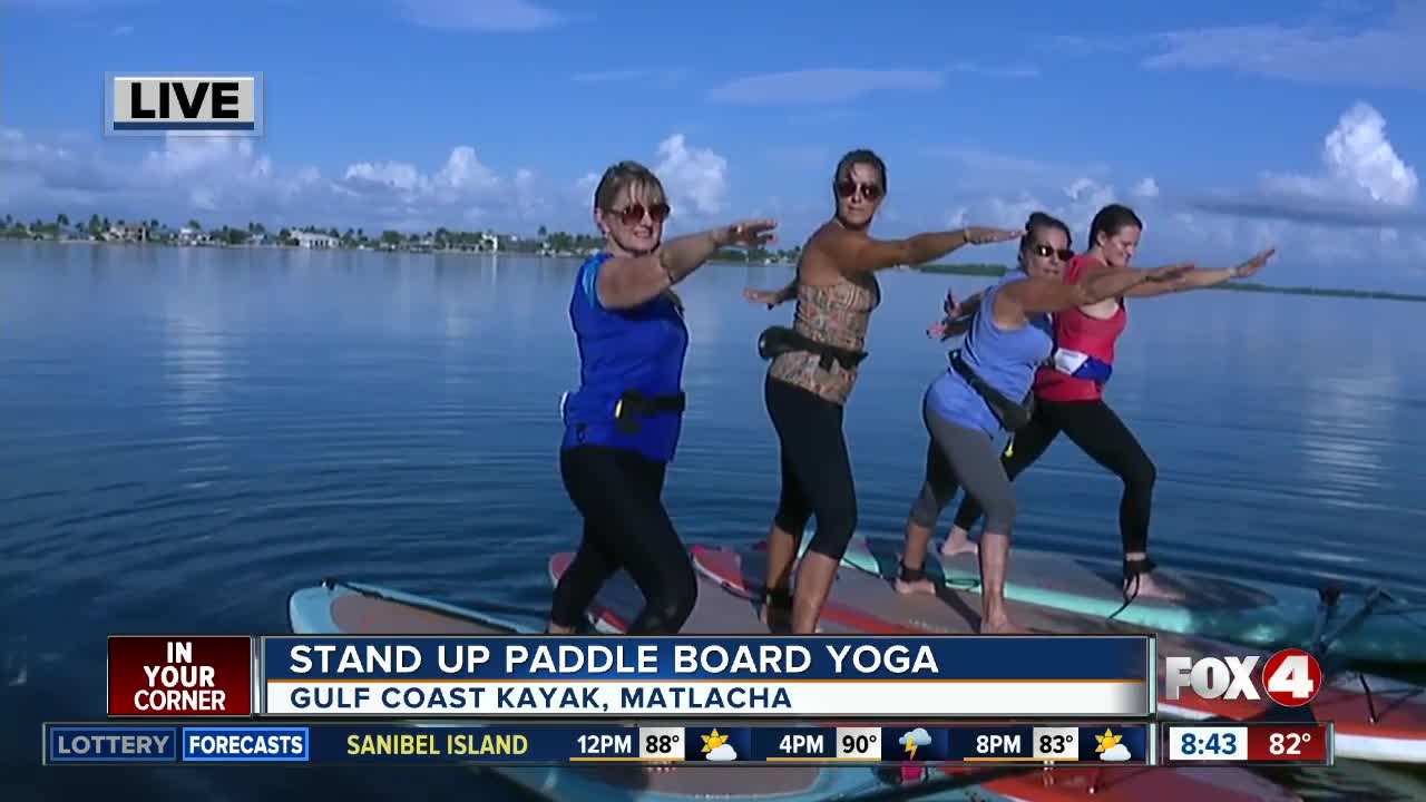 Stand up paddle board yoga in Matlacha Live Hit 08:30a