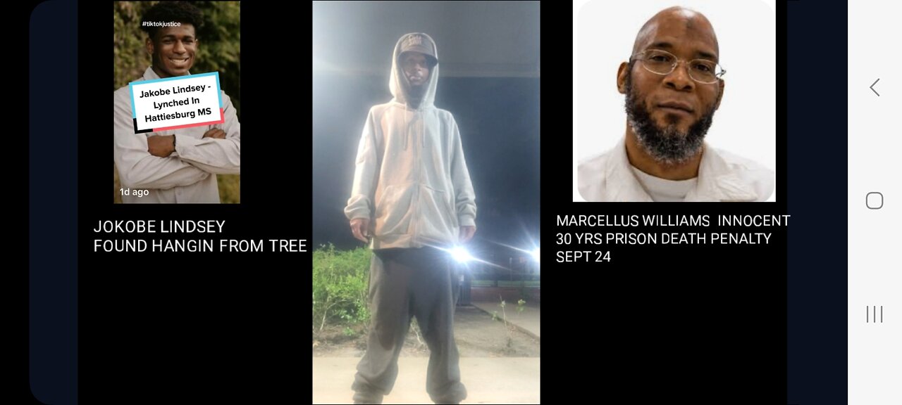 JOKOBE FOUND HANGED TREE MARCELLUS WILLIAMS INNOCENT MAN 30YRS PRISON GETTIN DE*TH PENALTY SEPT4💪🏾🔵