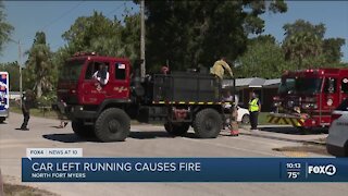 Running vehicles are a fire hazard during dry conditions