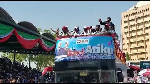 PDP Presidential Rally: Atiku, Okowa and Other Arrive Eagle Square