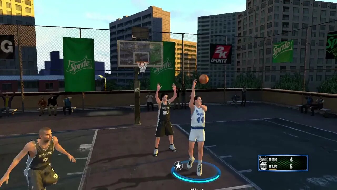 3 on 3: Jerry West, Wilt Chamberlain and Gail Goodrich vs Tim Duncan, Manu Ginobili and Tony Parker