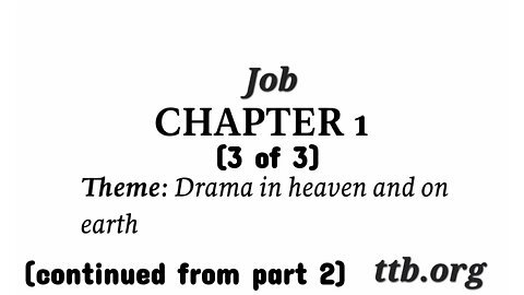 Job Chapter 1 (Bible Study) (3 of 3)