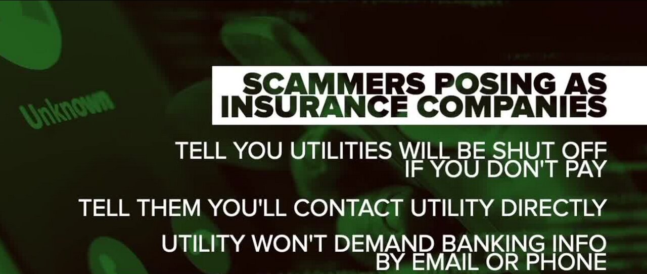 Scammers claiming to be with utility companies