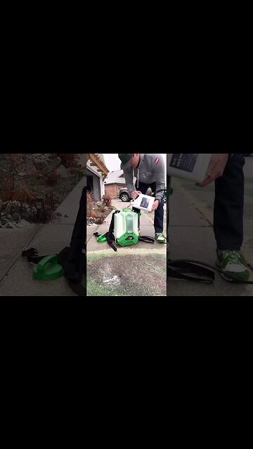 Melting ice on the Sidewalk