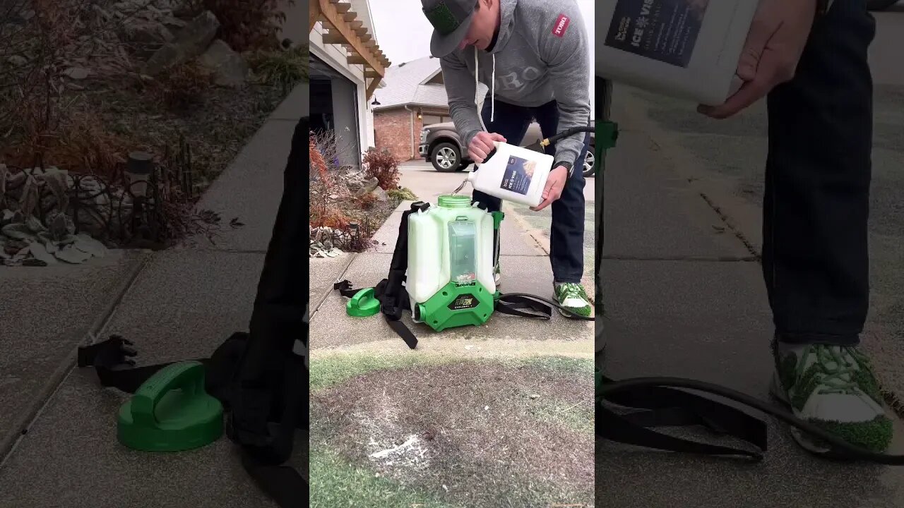 Melting ice on the Sidewalk