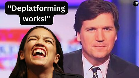 'Deplatforming works!': AOC CELEBRATES Tucker Carlson firing (reaction)