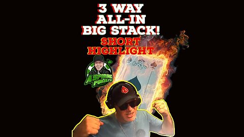 3 WAY ALL-IN FOR THE BIG STACK IN THE 10K GTD POKER TOURNAMENT: Poker Vlog highlights #SHORTS