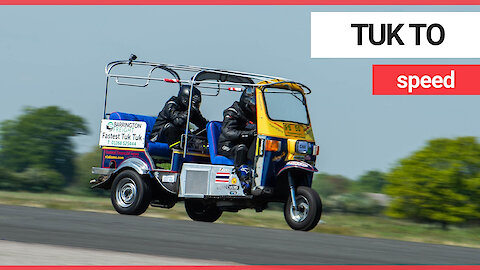 Mad-cap motorist breaks the world record for top speed travelled in a TUK-TUK