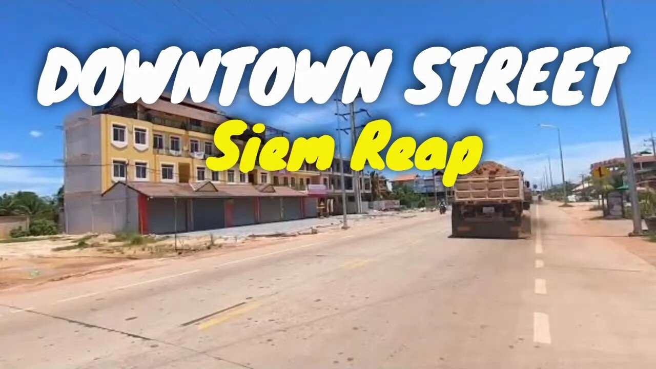 Downtown street in Siem Reap after renovation - The main travel destination in South East Asia