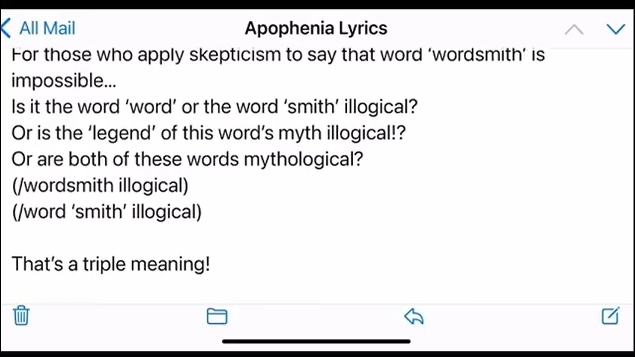 Apophenia! My Last Rap Song By Adam Stark