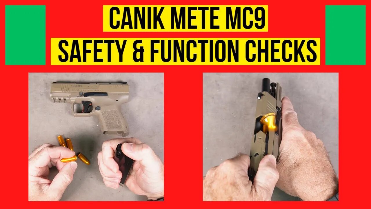 Canik METE MC9 Function & Safety Check. How to verify proper operation after reassembly #canik