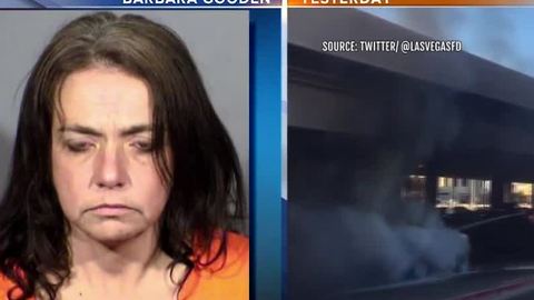 Woman charged with setting fire outside Las Vegas Fire & Rescue headquarters