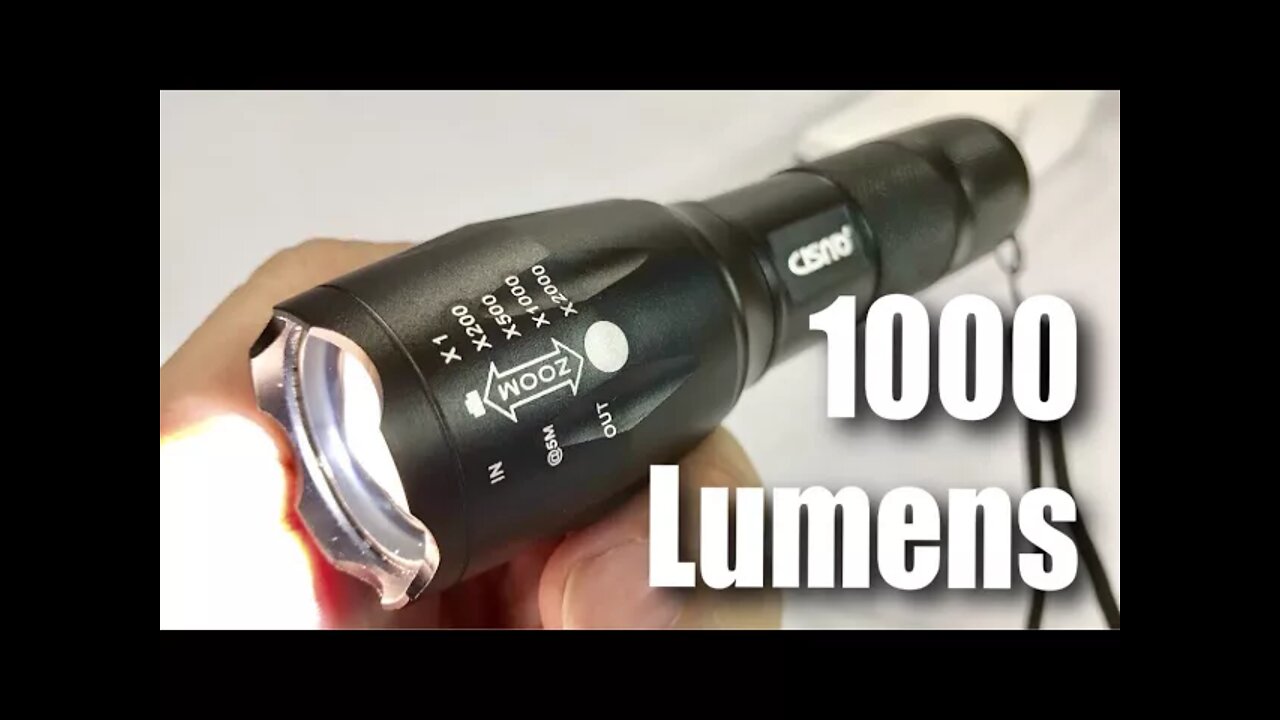 CISNO T6 1000 Lumens Zoomable LED Handheld Flashlight review