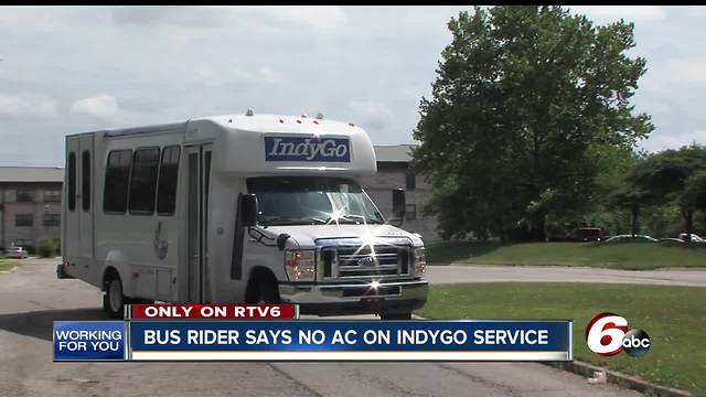 Riders complain about air conditioning problems on IndyGo buses